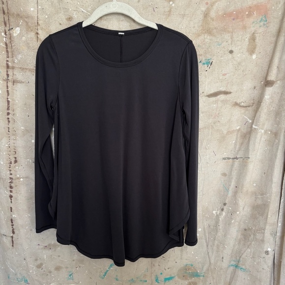 Lululemon Draped Bum Covering Long Sleeve, Black - Picture 3 of 6